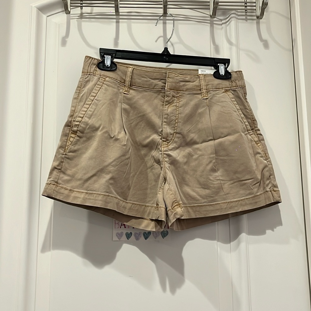American Eagle High Rise Khaki Shorts